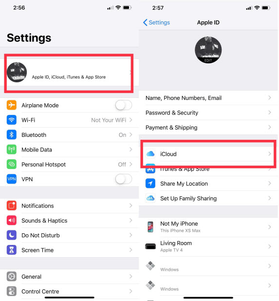 przejdź do icloud