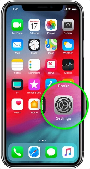 otwórz ustawienia na swoim iPhonie