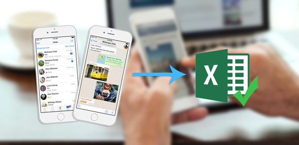 eksportuj czat WhatsApp do programu Excel