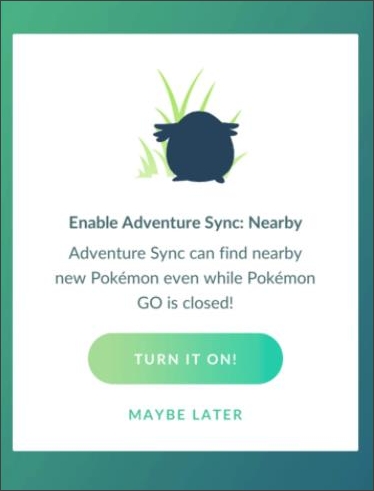 synchronizacja przygody w Pokémon GO