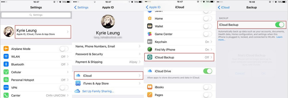 przenoszenie zdjęć do icloud
