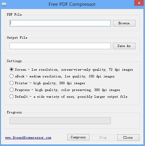 Adobe pdf kompresja Windows alternatywa