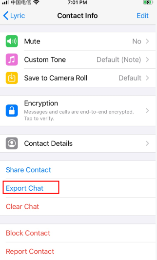 eksportuj czaty WhatsApp