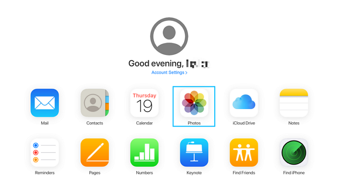 odzyskać zdjęcia z uszkodzonego iPhone'a za pośrednictwem icloud.com