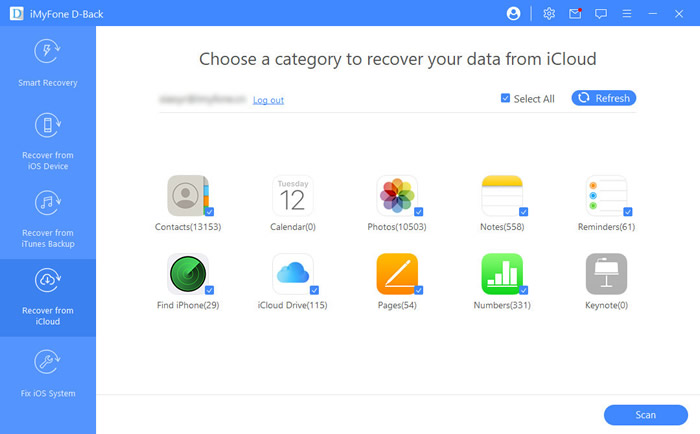 skanuj kontakty z icloud