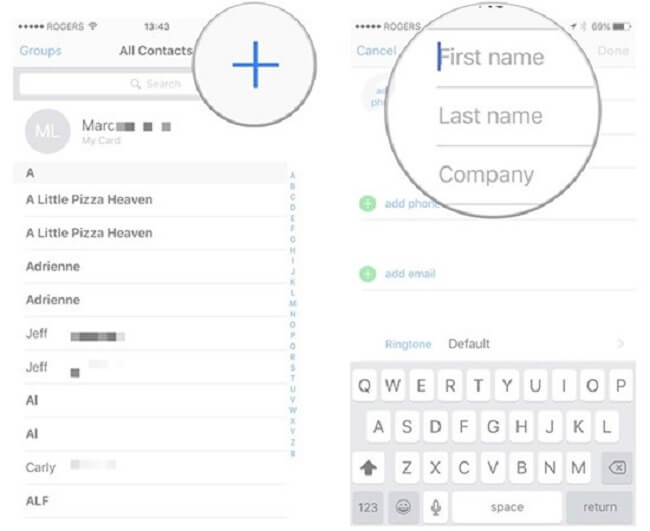 nowy kontakt whassapt iphone