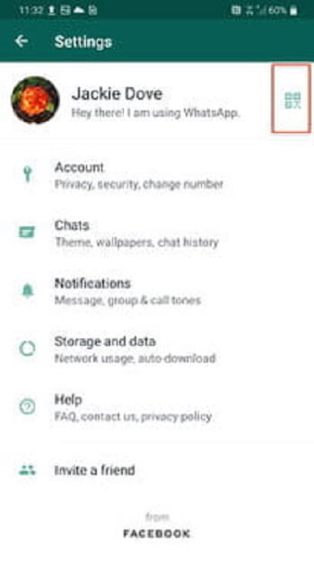 kod qr whassapt android