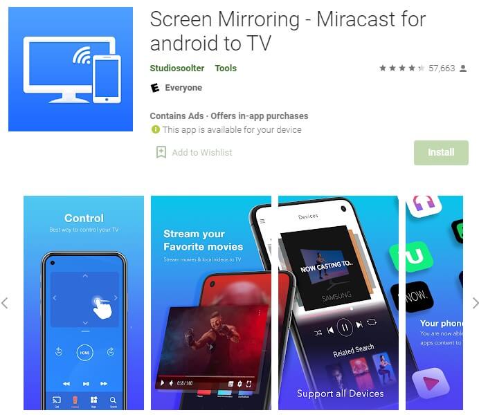 Screen Mirroring - Miracast dla Androida na TV