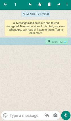 usuń czat WhatsApp