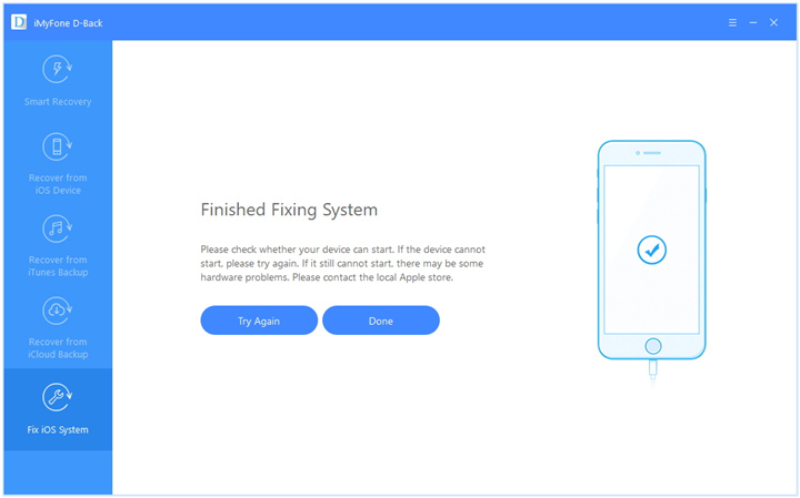 zakończyłem naprawianie systemu iOS