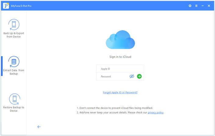 zaloguj się na konto iCloud