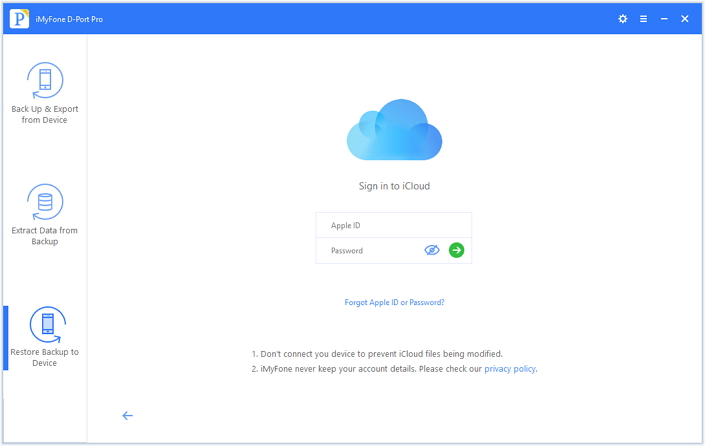 zaloguj się na swoje konto iCloud